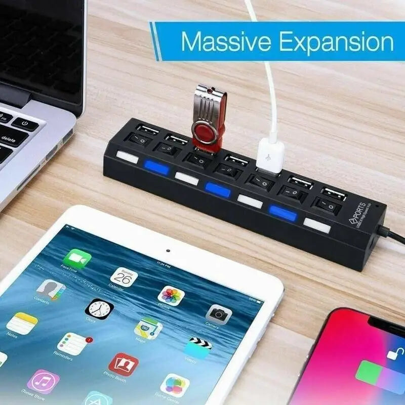 U7-portowy hub USB 2.0 High Speed