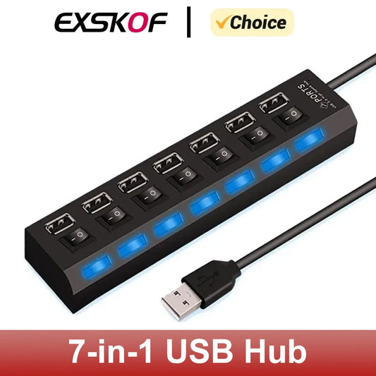 U7-portowy hub USB 2.0 High Speed